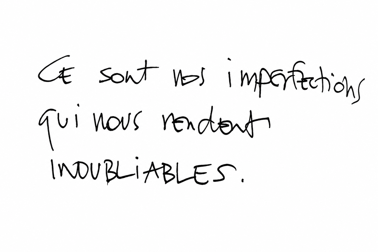 Nos imperfections — Diptyque manuscrit