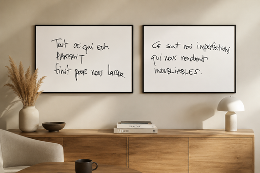 Nos imperfections — Diptyque manuscrit
