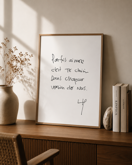 Chaque version de nous — Œuvre manuscrite