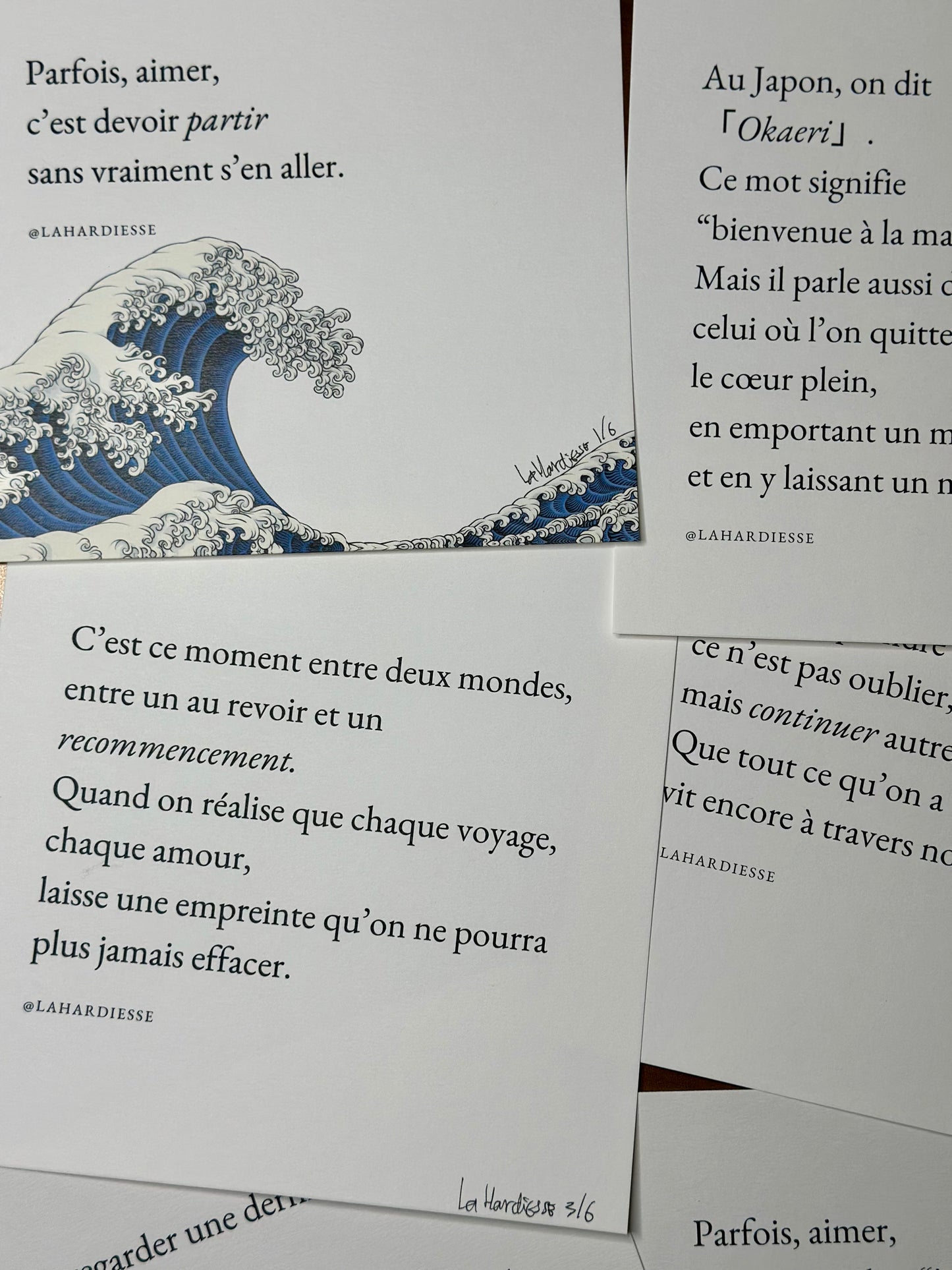 Affiche poétique « Okaeri » – Format 20x20, édition spéciale